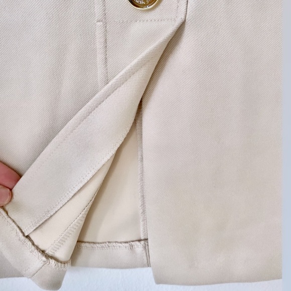 Marc New York Faux Suede Button Down Beige Midi Pencil Skirt - size Small - Picture 4 of 9